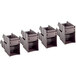 A brown plastic 2-tier organizer with 8 bins.