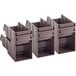 A brown plastic 2-tier organizer with 6 bins.