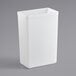 A white rectangular Baker's Mark ingredient bin with a white lid.