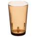 A light amber Cambro plastic tumbler.