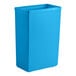A blue 10-gallon ingredient bin.