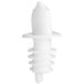 A white plastic Choice free flow liquor pourer with a white cap.