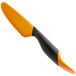 An OXO Good Grips mango slicer with an orange handle and blade.