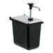 A stainless steel Server Eco Pump with a lid on a counter.