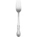 A Delco Melinda III stainless steel dinner fork with a silver handle.