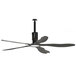A grey Schwank MonsterFans commercial ceiling fan with key pad controls.