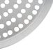 An American Metalcraft heavy weight aluminum pizza pan with perforations on the bottom.