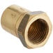 A brass Avantco #44 orifice with a nut.