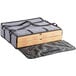 A gray Choice insulated delivery bag with two pizza boxes inside.