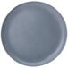 A matte slate Bon Chef melamine dinner plate.
