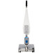 A Namco Floorwash 5000 walk behind floor scrubber with white and blue accents.