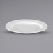 A white Bon Chef melamine dinner plate with an embossed circular pattern.