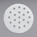 A white Garde round patty paper with holes in it.