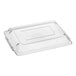 A clear rectangular polypropylene cover designed for a 1/4 size bun or sheet pan.