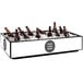 A black IRP countertop cooler filled with ice and brown bottles.