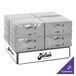 A stack of black IRP Case Stacker II boxes.