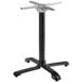 a black table leg with a white top