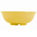 A yellow bowl with a white background.