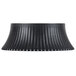 A black polycarbonate pedestal with a black rim on a white background.