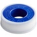 A white and blue plastic Easyflex Thread Seal Tape container.