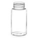 A clear plastic container with a cap.