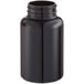 A dark amber packer bottle with a white lid.