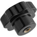 A black plastic Garde knob with a nut.