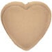 A small heart-shaped cardboard baking mold with a hole in the middle.