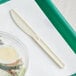 A plastic tray with a WeGo Natural Compostable CPLA knife dispenser refill.