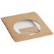 A brown Kraft paper bakery box with a window.