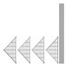 A diagram of a Regency black metal triangle wire shelving kit.