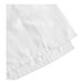 A white XL queen size flat sheet made of a cotton and polyester blend.