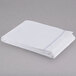 A folded white Oxford T250 Superblend fitted sheet with purple stripes.