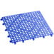 a blue plastic grid with holes