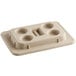 A white Fiber Cooler Lid with four holes in it.