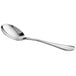 An Acopa Vittoria bouillon spoon with a silver handle.