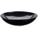 A black bowl on a white background.