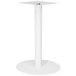 A BFM Seating white steel round table base.
