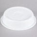 A white plastic bowl with a round lid.