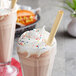 Two milkshakes with HAY! wheat straws and sprinkles.