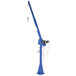 A blue Vestil Battery-Powered Jib Lift Crane with a hook.