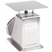 An Edlund stainless steel portion scale with a silver platform.
