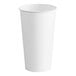 A plain white 20 oz. poly paper cold cup.