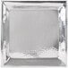 An American Metalcraft stainless steel square tray with a hammered finish.