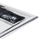 An American Metalcraft 20" square stainless steel tray with a hammered design.