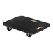 A black rectangular Vestil fiber wood dolly with wheels.