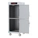 A Metro C5 8 Series insulated holding cabinet with solid Dutch doors and wire slides.