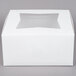 A white rectangular window cupcake box.