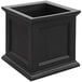 A black square Mayne Fairfield planter box on a table.