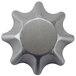 A silver metal Chicago Metallic tortilla shell pan with a star shape on the bottom.